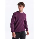 Discovery Expedition D5WM-SWT3940 Bisiklet Yaka Relaxed Düz Sweatshırt, S, 5003264239, Mürdüm, erkek