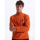 Discovery Expedition D5WM-SWT3941 Koyu Turuncu Dik Yaka Relaxed Düz Erkek Sweatshırt