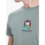 Discovery Expedition D6SM-TST3686 Nil Yeşili Bisiklet Relaxed Düz Erkek T-Shirt - 2XL