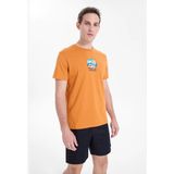 Discovery Expedition D6SM-TST3687 Turuncu Bisiklet Relaxed Düz Erkek T-Shirt