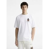 Discovery Expedition D6SM-TST3689 Beyaz Bisiklet Yaka Relaxed Düz Erkek T-Shirt