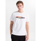 Discovery Expedition D6SM-TST3705 Kırık Beyaz Bisiklet Relaxed Baskılı Erkek T-Shirt