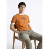 Discovery Expedition D6SM-TST3709 Turuncu Bisiklet Relaxed Baskılı Erkek T-Shirt - XL