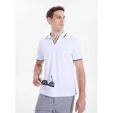 Discovery Expedition D6SM-TST3720 Beyaz Erkek Polo T-Shirt - 2XL