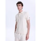 Discovery Expedition D6SM-TST3728 Krem Relaxed Düz Erkek Polo T-Shirt