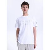 Discovery Expedition D6SM-TST3742 Beyaz Bisiklet Yaka Relaxed Baskılı Erkek T-Shirt - XL