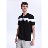 Discovery Expedition D6SM-TST3748 Siyah Relaxed Düz Erkek Polo T-Shirt - XL