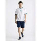 Discovery Expedition D6SM-TST3752 Beyaz Bisiklet Yaka Relaxed Düz Erkek T-Shirt