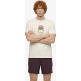 Discovery Expedition D6SM-TST3763 Kırık Beyaz Bisiklet Yaka Relaxed Baskılı Erkek T-Shirt