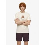 Discovery Expedition D6SM-TST3763 Kırık Beyaz Bisiklet Yaka Relaxed Fit Erkek T-Shirt