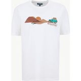 Discovery Expedition D6SM-TST3771 Kırık Beyaz Bisiklet Yaka Relaxed Baskılı Erkek T-Shirt - 2XL