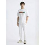 Discovery Expedition D6SM-TST3771 Kırık Beyaz Bisiklet Yaka Relaxed Fit Erkek T-Shirt