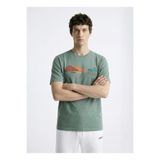 Discovery Expedition D6SM-TST3771 Yeşil Bisiklet Yaka Relaxed Baskılı Erkek T-Shirt