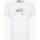 Discovery Expedition D6SM-TST3772 Kırık Beyaz Bisiklet Yaka Relaxed Baskılı Erkek T-Shirt