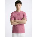 Discovery Expedition D6SM-TST3778 Pembe Bisiklet Yaka Relaxed Baskılı Erkek T-Shirt