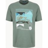Discovery Expedition D6SM-TST3780 Yeşil Bisiklet Yaka Relaxed Baskılı Erkek T-Shirt - Nil Yeşili - XL