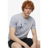 Discovery Expedition D6SM-TST3782 Gri Bisiklet Yaka Relaxed Baskılı Erkek T-Shirt - XL