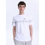 Discovery Expedition D6SM-TST3783 Beyaz Bisiklet Yaka Relaxed Baskılı Erkek T-Shirt - 2XL