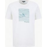Discovery Expedition D6SM-TST3785 Beyaz Bisiklet Yaka Relaxed Baskılı Erkek T-Shirt - XL