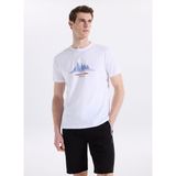 Discovery Expedition D6SM-TST3786 Beyaz Bisiklet Yaka Relaxed Fit Erkek T-Shirt