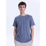 Discovery Expedition D6SM-TST3787 Koyu Gri V Yaka Relaxed Düz Erkek T-Shirt - 2XL