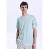 Discovery Expedition D6SM-TST3787 Mint V Yaka Relaxed Düz Erkek T-Shirt - XL