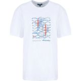 Discovery Expedition D6SM-TST3788 Beyaz Bisiklet Yaka Relaxed Baskılı Erkek T-Shirt