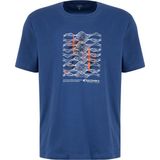 Discovery Expedition D6SM-TST3788 Indigo Bisiklet Yaka Relaxed Baskılı Erkek T-Shirt - İndigo - XL