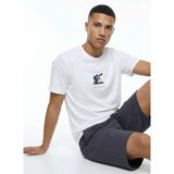 Discovery Expedition D6SM-TST3888 Beyaz Bisiklet Yaka Relaxed Fit Erkek T-Shirt