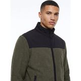 Discovery Expedition D6WM-SWT3746 Haki Dik Yaka Jakarlı Erkek Polar Sweatshırt - XL