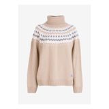 Discovery Expedition Desenli Kazak, XL, 5003162349, Bej, Kadın