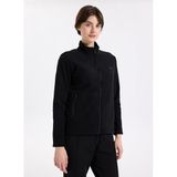 Discovery Expedition Dik Yaka Basic Düz Polar Sweatshirt, L, 5003264354, Siyah, kadın