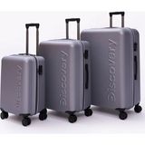 Discovery Expedition Discovery 3'lü Valiz Seti – Ultra Hafif, Darbe Dayanıklı, 360° Sessiz Tekerlek, Tsa Kilit - Gümüş