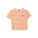 Discovery Expedition Erkek Çocuk Bisiklet Yaka Oversize Çizgili T-Shirt, 9-10 Yaş, 5003107116, Turuncu, Erkek Çocuk
