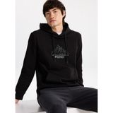Discovery Expedition Kapüşon Yaka Relaxed Baskılı Sweatshirt, S, 5003276503, Siyah, erkek