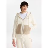Discovery Expedition Kapüşon Yaka Relaxed Düz Sweatshirt, M, 5003276320, Krem, erkek
