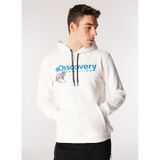 Discovery Expedition Kapüşonlu Baskılı Sweatshirt, L, 5003162368, Kırık Beyaz, Erkek
