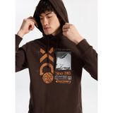Discovery Expedition Kapüşonlu Relaxed Sweatshirt, XL, 5003276469, Kahve, Erkek