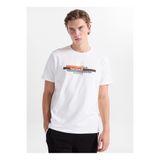 Discovery Expedition Kırık Beyaz Bisiklet Relaxed Baskılı T-Shirt, 2XL, 5003329634, Kırık Beyaz, Erkek