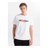 Discovery Expedition Kırık Beyaz Bisiklet Relaxed Baskılı T-Shirt, XL, 5003329634, Kırık Beyaz, Erkek