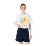 Discovery Expedition Kırık Beyaz Bisiklet Yaka Crop Baskılı T-Shirt, L, 5003227076, Kırık Beyaz, Kadın