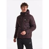 Discovery Expedition Koyu Mürdüm Erkek Kapüşon Relaxed Baskılı Mont D4WM-MNT3316