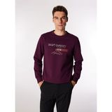 Discovery Expedition Mürdüm Erkek Bisiklet Yaka Relaxed Baskılı Sweatshirt D4WM-SWT3220