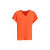 Discovery Expedition Nar Çiçeği V Yaka Relaxed Düz T-Shirt, S, 5003231191, Nar Çiçeği, Kadın