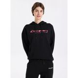 Discovery Expedition Siyah Kadın Kapüşon Oversize Baskılı Sweatshirt D5WL-SWT3577
