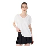 Discovery Expedition V Yaka Relaxed Baskılı T-Shirt, S, 5003231182, Beyaz, Kadın