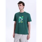 Discovery Expedition Yeşil Erkek %100 Pamuk T-Shirt D6SM-TST3741