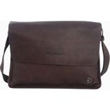 Discovery Heritage Metal Logolu 4l Kapasiteli Messenger Omuz Çantası - Kahverengi