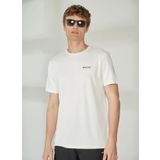 Discovery PERTA Expedition Bisiklet Yaka Baskılı Kırık Beyaz Erkek T-Shirt