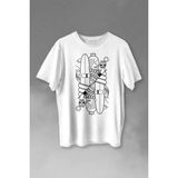 Disenos Papaz Iskambil Kağıdı Çizim Baskılı Tişört Unisex T-Shirt - Beyaz